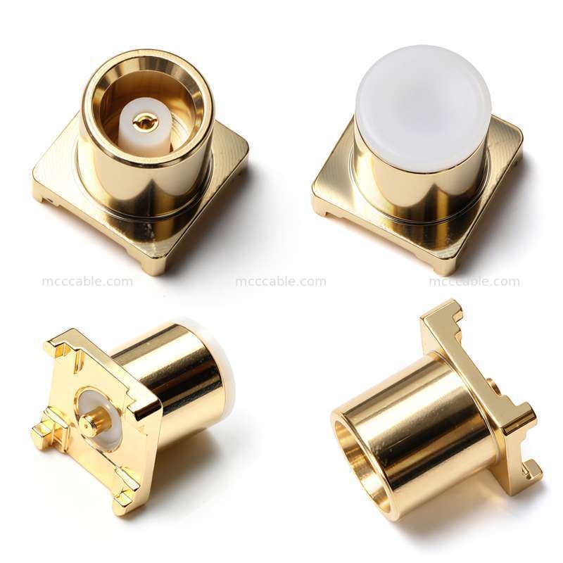 Kablosuz İletişim Sistemleri için Özel Altın Plated PCB Mount RF Test Bağlantısı