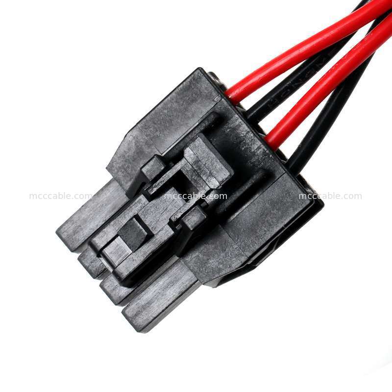 4 Pin Nano-Fit MTA156 Güç Tedarik Kablosu Montajı 15V AWG22 Özel Tel Bağlantısı