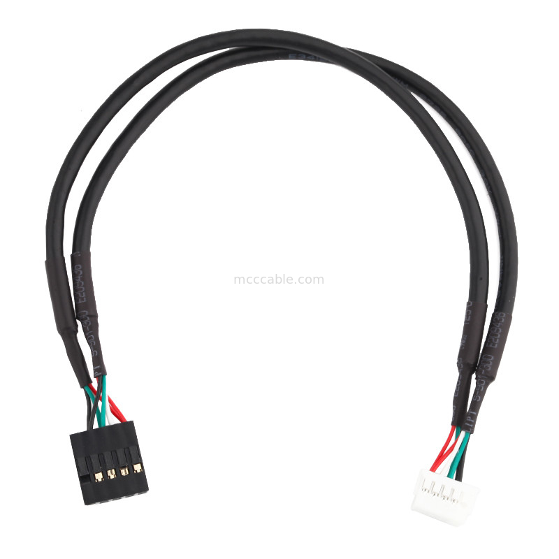 HSG 100mm Uzunluk Kablo Demeti Kablo Düzeneği 2×5 Pin Siyah - PHD-2×5P