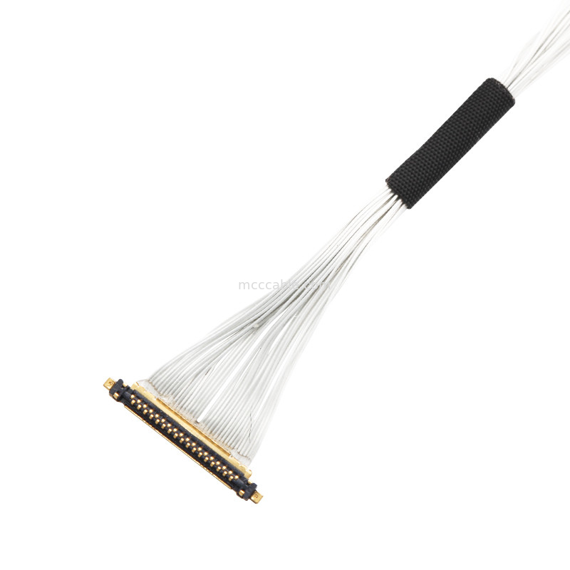 UAV kablo montajı Lvds Edp Kablo montajı 0.25mm Pitch 20531-034T-02 To Jst Auhr-05v-H 34 Pin Mikro koaksiyel kablo